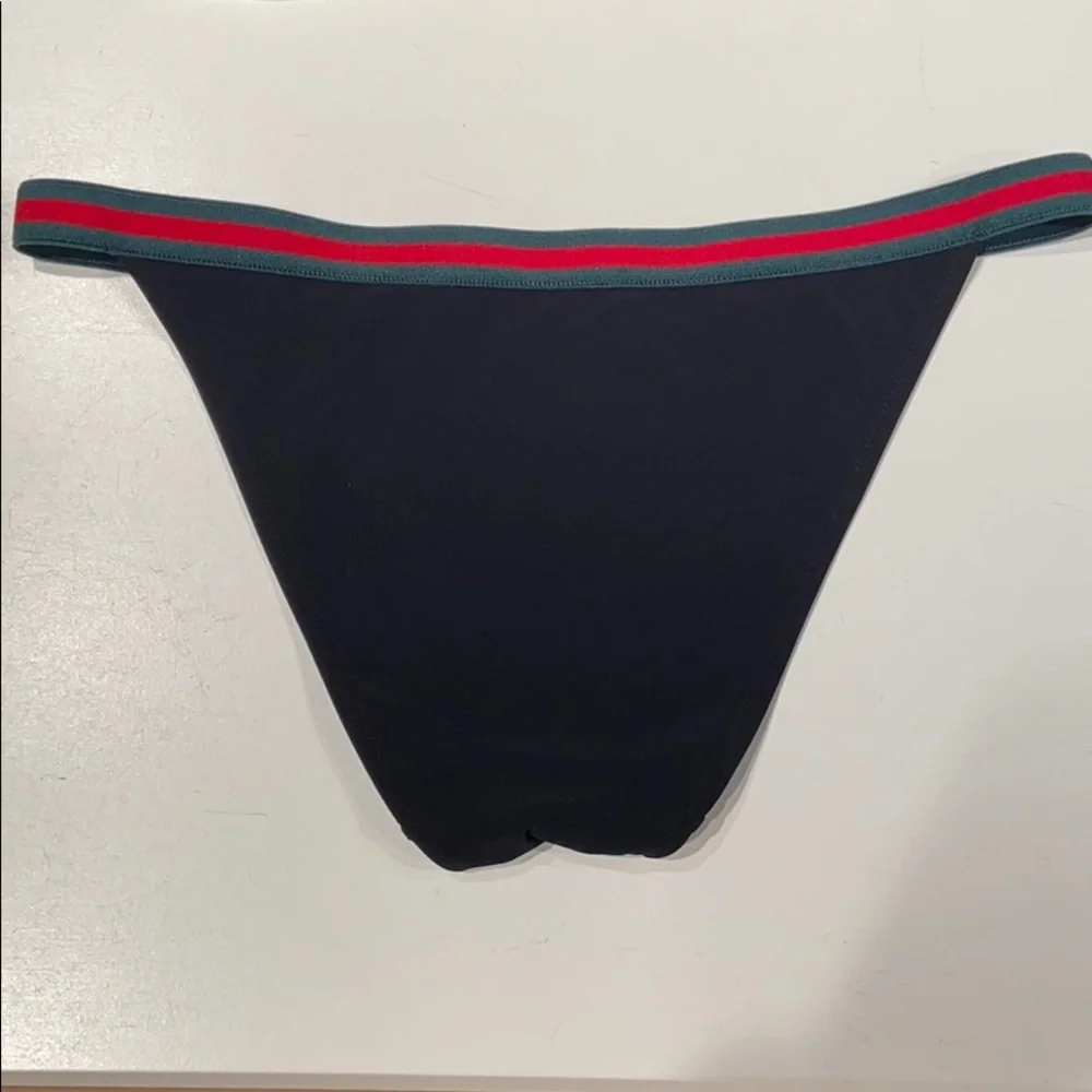 Gucci Black Bikini with Red and Green Stripe